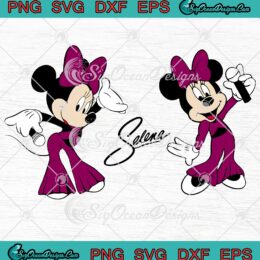 Selena Minnie Mouse SVG , Selena Quintanilla SVG PNG EPS DXF Cricut Cameo File Silhouette Art