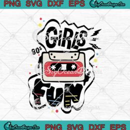 80s Girls Fun SVG PNG EPS DXF Cricut Cameo File Silhouette Art Designs For Shirts