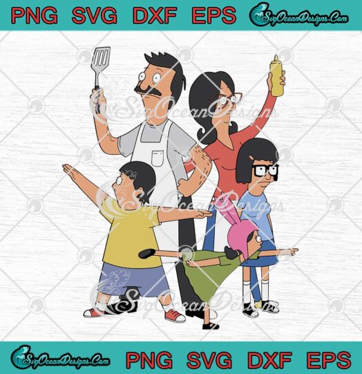 Bob's Burgers Belcher Family Cartoon Anime SVG PNG EPS DXF Cricut Cameo File