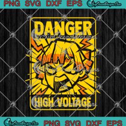 Demon Slayer Zenitsu Danger High Voltage SVG PNG EPS DXF - Kimetsu no Yaiba Cricut Cameo File Silhouette Art