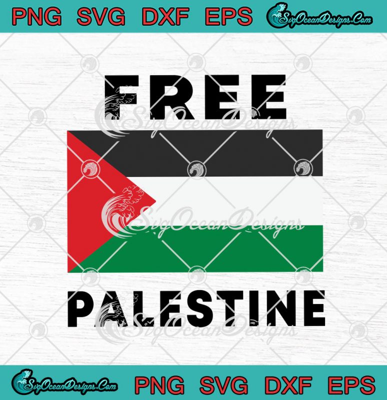 Free Palestine Flag SVG PNG EPS DXF Cricut Cameo File Silhouette Art