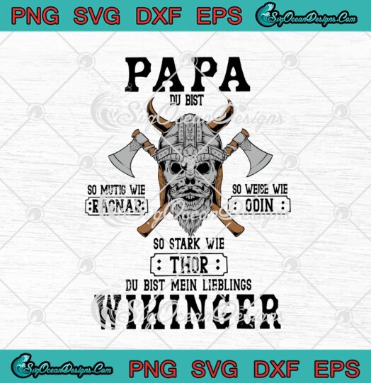Papa Ragnar Odin Thor Wikinger Herren Wikinger Papa Retro Viking Dad svg cricut