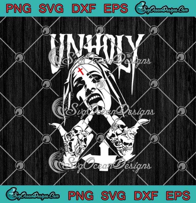 Unholy Nun SVG PNG EPS DXF Cricut Cameo File Silhouette Art
