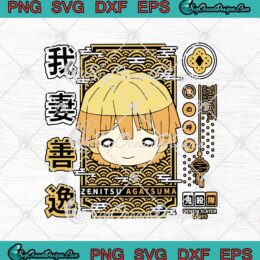 Zenitsu Agatsuma Demon Slayer Corps SVG PNG EPS DXF - Kimetsu no Yaiba Cricut Cameo File Silhouette Art