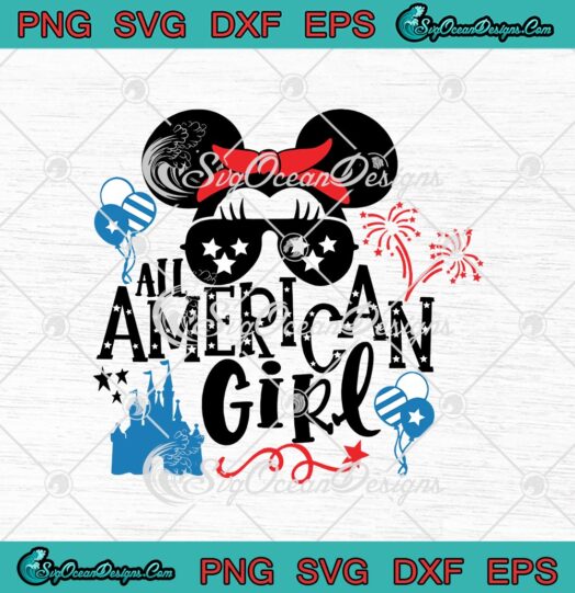 Disney Minnie Mouse All American Girl 4th Of July Independence Day svg cricut