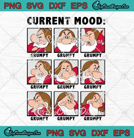 Disney Snow White Current Mood Always Grumpy Funny SVG Cricut