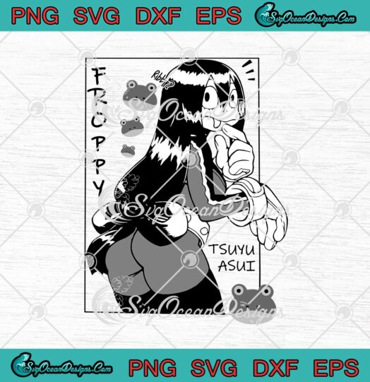 Froppy Tsuyu Asui My Hero Academia Japanese Anime Manga svg cricut