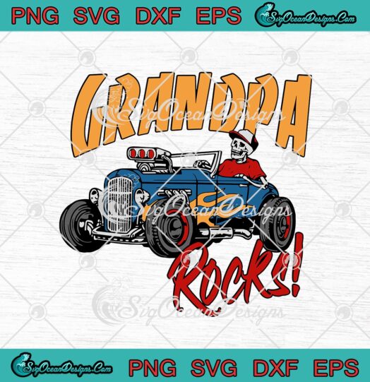 Grandpa Rocks Funny Grandfather Papa Fathers Day Gift svg cricut