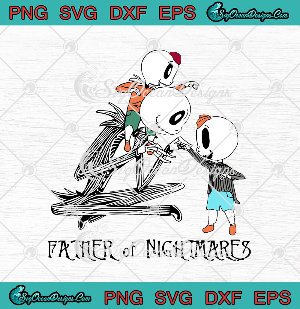 Download Jack Skellington Father Of Nightmares Two Boys Father S Day Svg Png Eps Dxf Cricut Cameo File Designs Digital Download