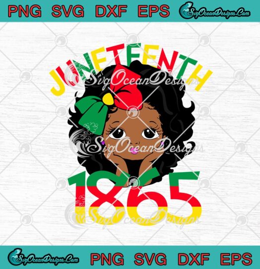 Juneteenth 1865 Celebrating Cute Black Girls svg cricut