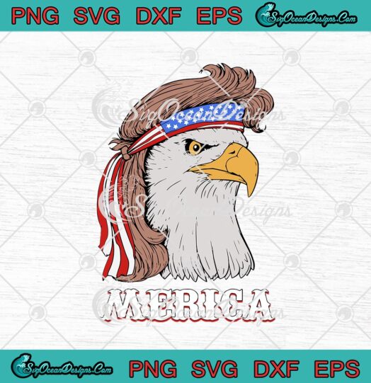 Merica Eagle Mullet 4th Of July American Flag Patriotic svg cricut