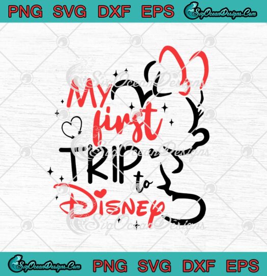My First Trip To Disney Minnie Mouse svg cricut