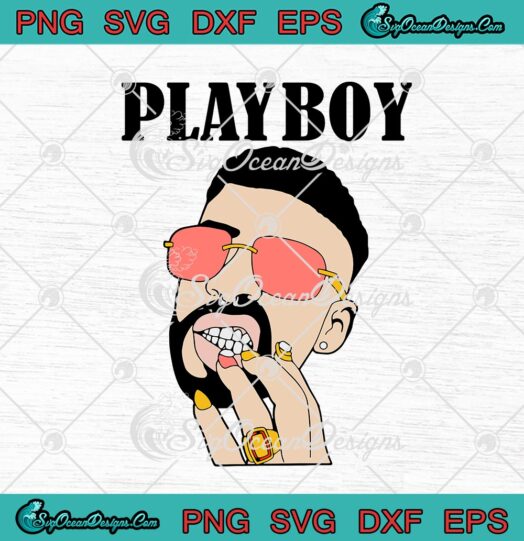 Playboy Bad Bunny Rapper Music Funny svg cricut