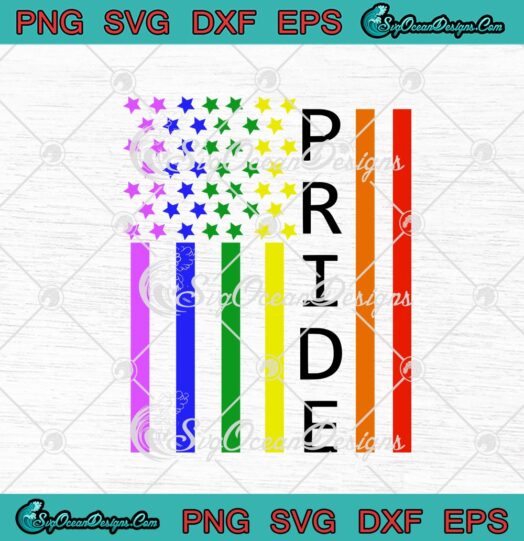 Pride American Flag Rainbow LGBT Pride Gay Pride svg cricut
