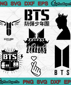 BTS Bangtan Boys Bundle SVG PNG EPS DXF - BTS Boy Group Kpop Cricut ...