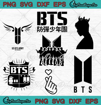 BTS Bangtan Boys Bundle SVG PNG EPS DXF - BTS Boy Group Kpop Cricut ...