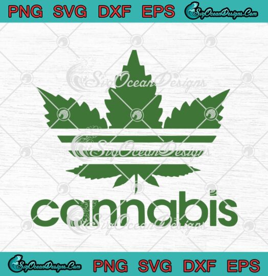 Cannabis Adidas Style Logo svg cricut