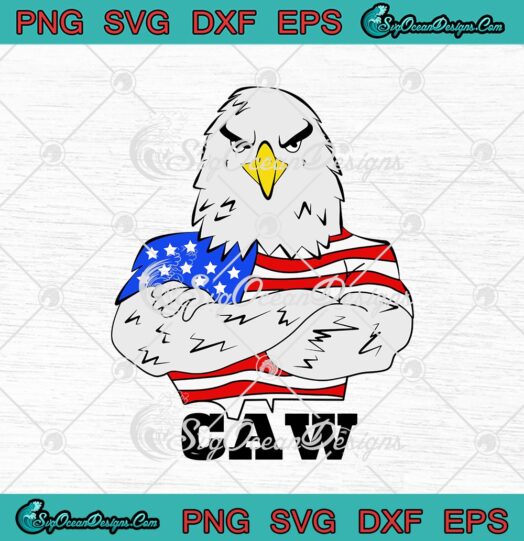 Caw Bald Eagle Patriotic 4th Of July American Flag svg cricut