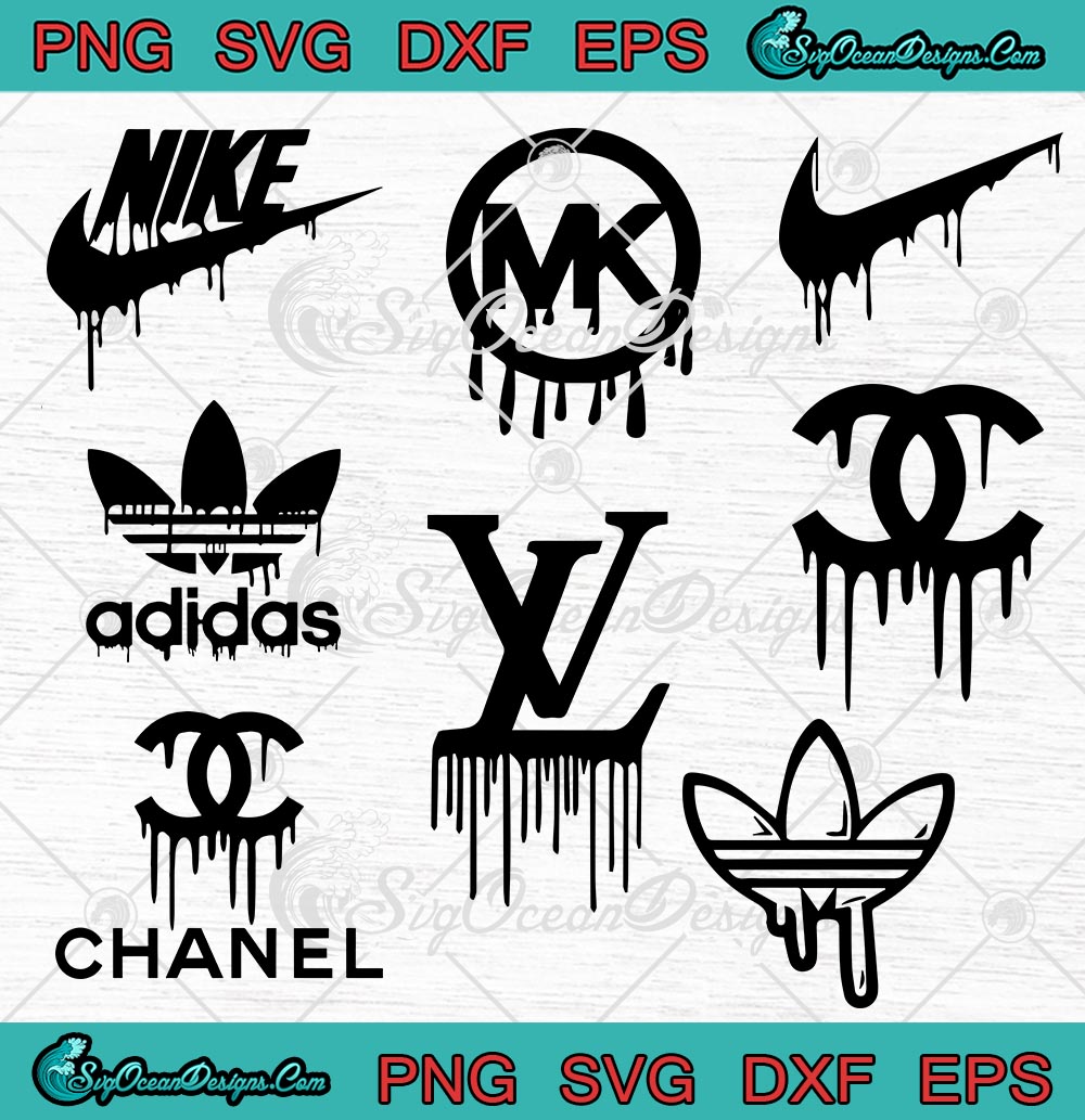 Adidas driping svg, Chanel Driping svg, LV Driping svg, Nike