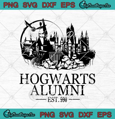 Hogwarts Alumni Est 990 SVG PNG EPS DXF - Harry Potter Cricut Cameo File