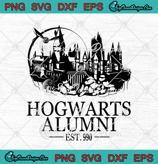 Hogwarts Alumni Est 990 svg cricut