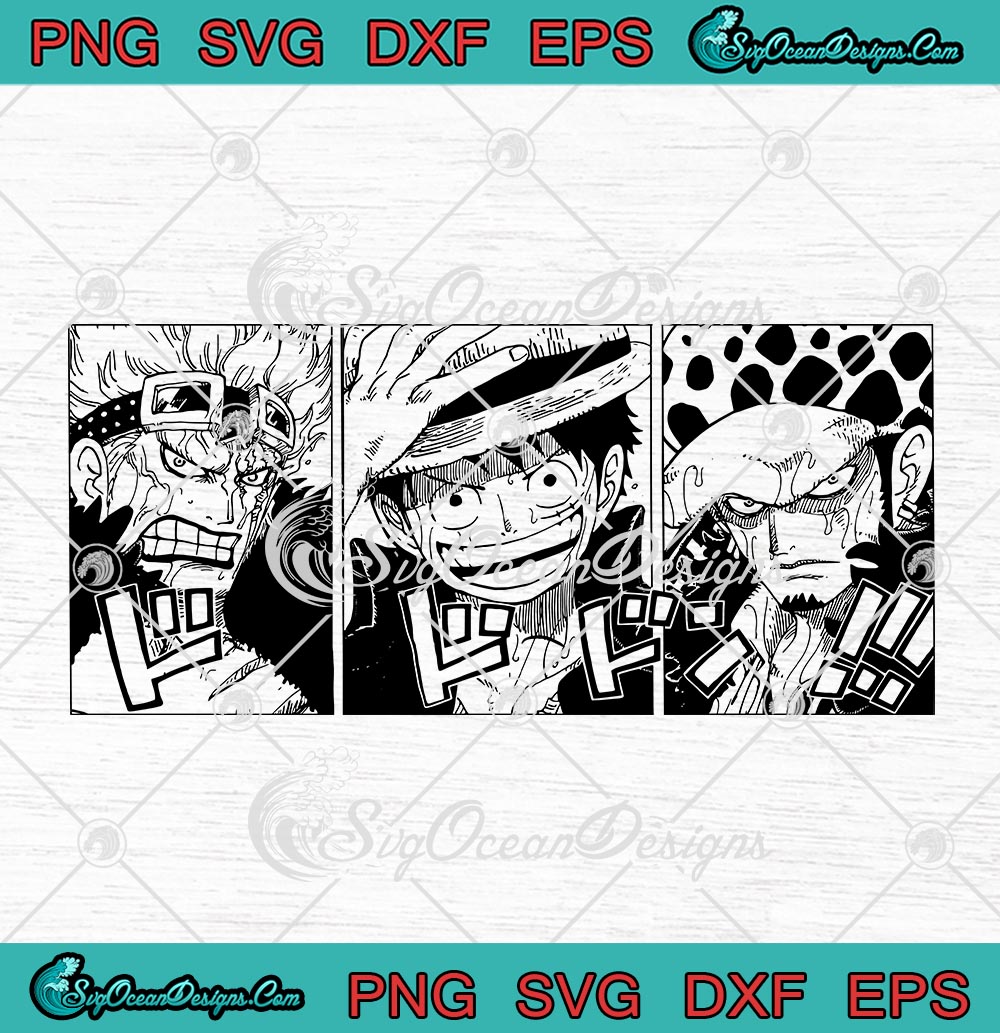 Kid Luffy Law Anime One Piece Gift SVG PNG EPS DXF - Japanese Manga SVG  Cricut Cameo File - SVG PNG Cricut Silhouette