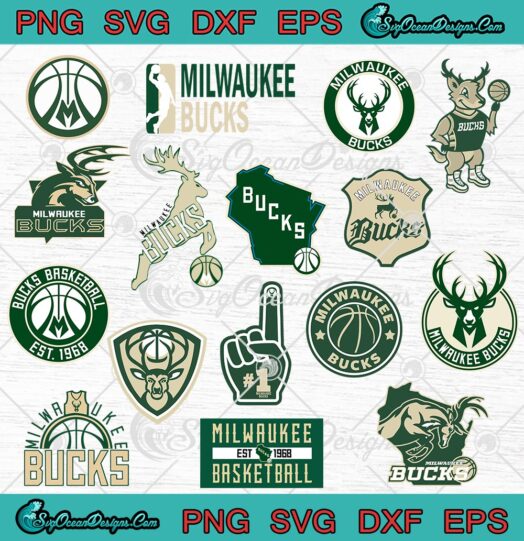 Milwaukee Bucks Logo Bundle svg cricut