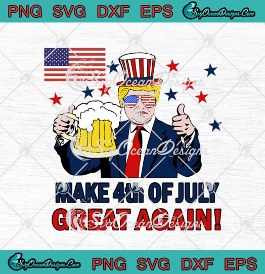Uncle Sam Trump Make 4th Of July Great Again Patriotic svg cricut