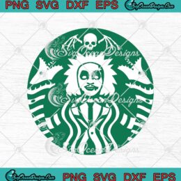 Beetlejuice Starbucks Coffee Halloween Funny svg cricut