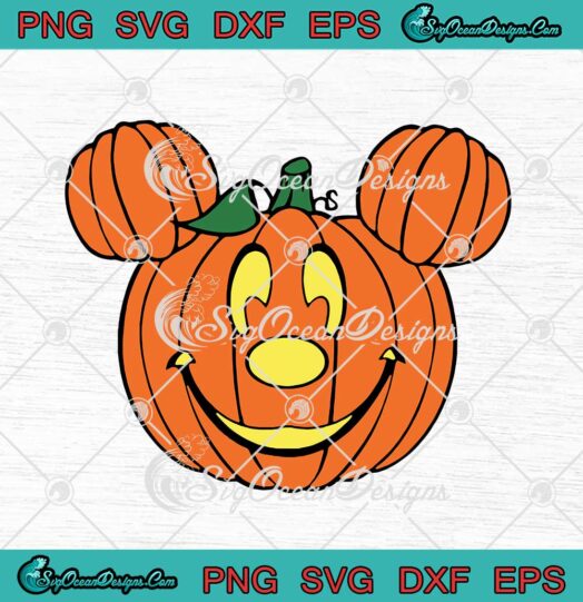 Disney Mickey Mouse Pumpkin Head SVG Happy Halloween svg cricut