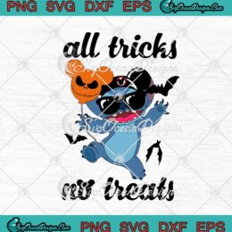 Disney Stitch Mickey Mouse All Tricks No Treats SVG Jack Skellington Balloon Halloween svg cricut