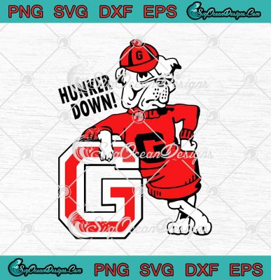 Georgia Bulldogs SVG Hunker Down Football Lovers SVG PNG EPS DXF Cricut ...