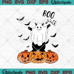 Ghost Black Cat Boo Y'all Pumpkin Halloween svg cricut
