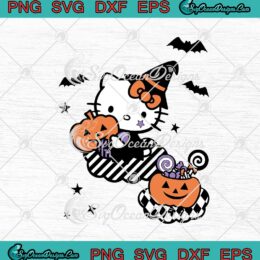 Hello Kitty Trick Or Treat SVG Pumpkin Lantern Halloween svg cricut
