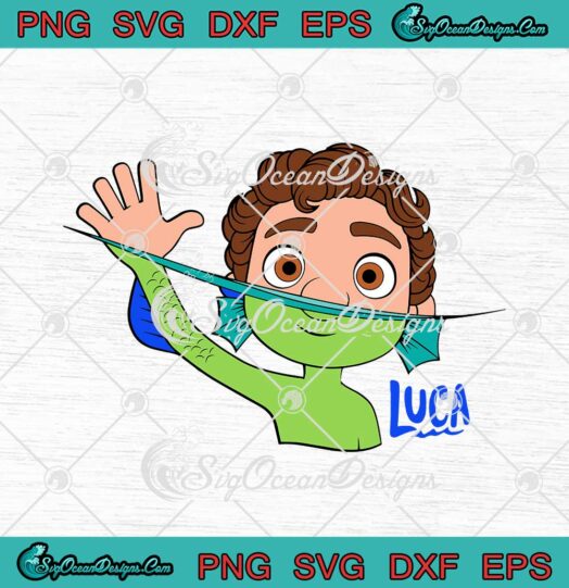 Luca Sea Monster Disney Pixar Cartoon svg cricut