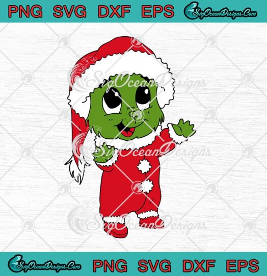 Baby Grinch Santa Costume Merry Christmas SVG Cricut