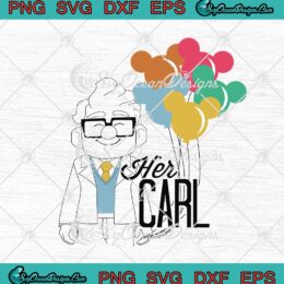 Disney Pixar Up Her Carl With Mickey Mouse Balloons SVG Cricut