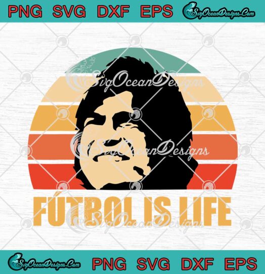 Futbol Is Life Vintage SVG Cricut