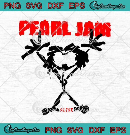 Pearl Jam Alive Rock Band Tour Vintage svg cricut