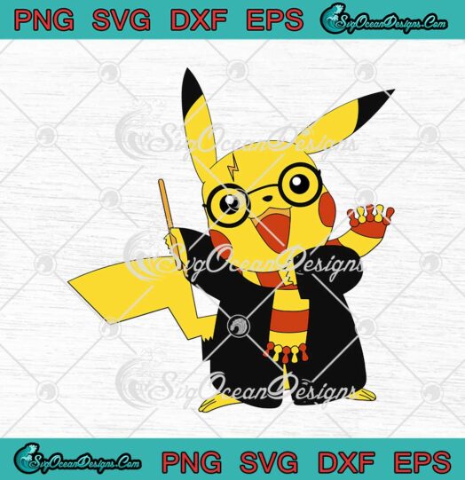 Pikachu Pokemon Harry Potter Pika Potter Lover svg cricut