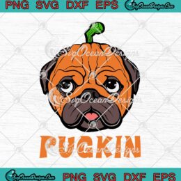 Pugkin Pug Pumpkin Funny Halloween svg cricut