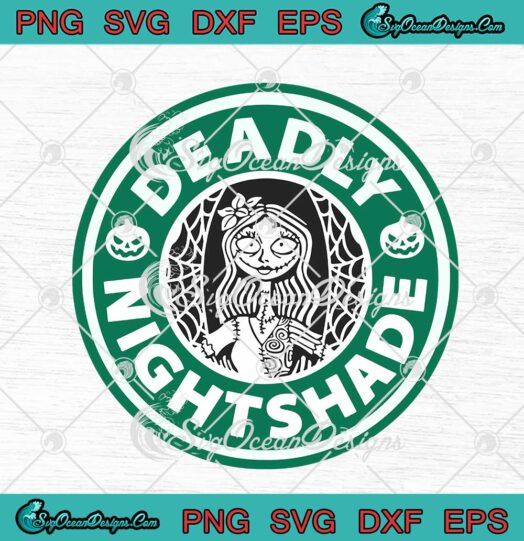 Sally Deadly Nightshade Starbucks Logo Halloween svg cricut