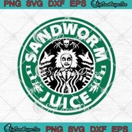 Sandworm Juice Beetlejuice Starbucks Logo Halloween svg cricut