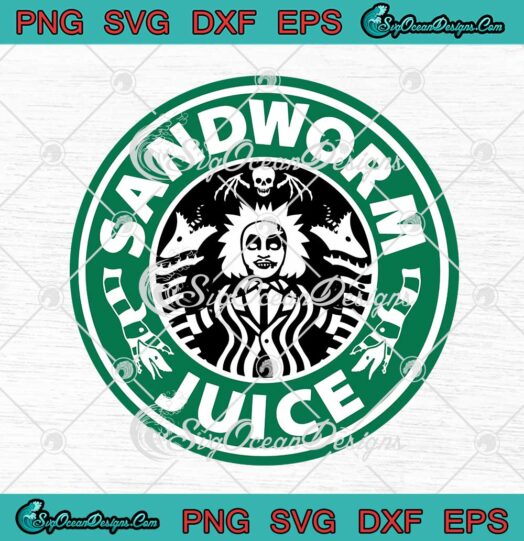 Sandworm Juice Beetlejuice Starbucks Logo Halloween svg cricut