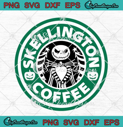 Skellington Coffee Starbucks Nightmare SVG Jack Skellington Halloween svg cricut