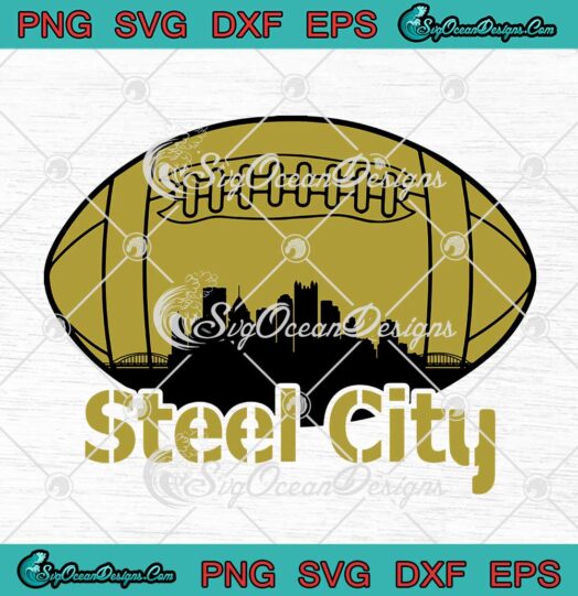 Steel City Skyscraper Football American Football Gift svg cricut
