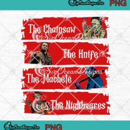 2021 Halloween Horror Movie Characters The Chainsaw The Knife The Machete And The Nightmares PNG