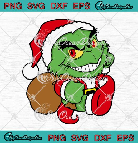 Baby Grinch Santa Grinch Merry Christmas SVG Cricut