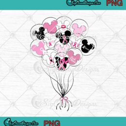 Balloon Mickey Mouse Disney Hope Pink Breast Cancer Awareness PNG