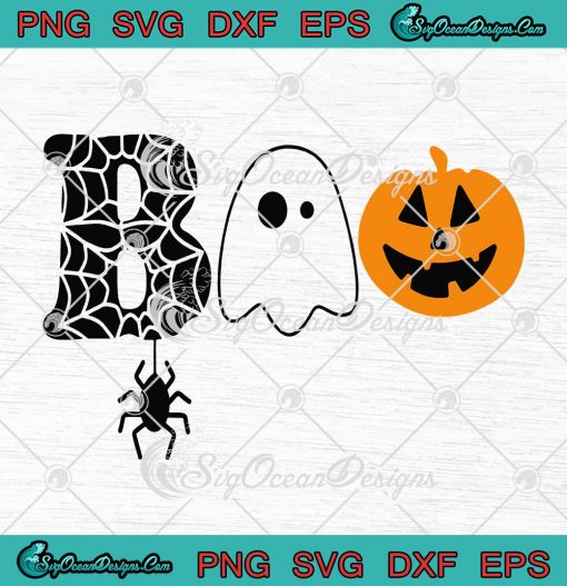 Boo Halloween SVG Boo Ghost Pumpkin Kids Halloween SVG Cricut